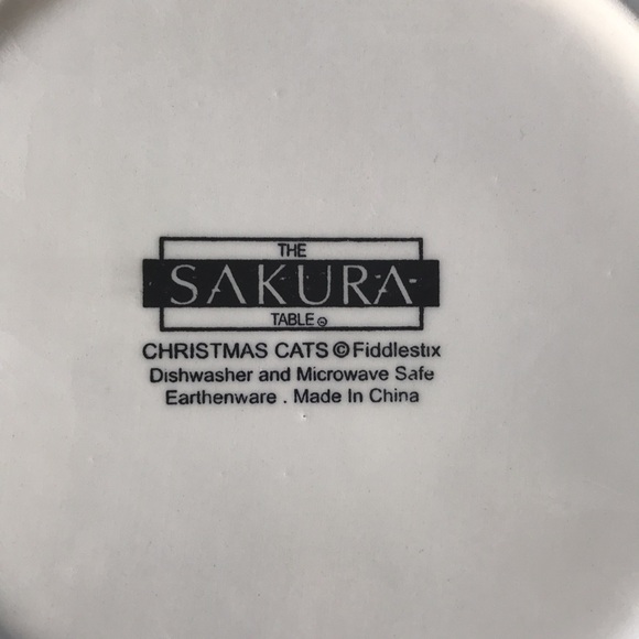 Sakura Christmas Cats desert plates - Picture 6 of 6